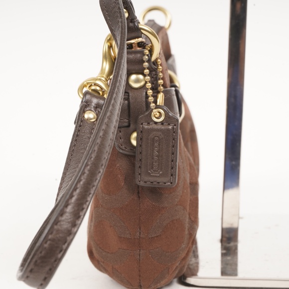 NWT $98 Coach Brooke Op Art Brown/Ebony Wristlet 43105 BBREB - Picture 6 of 12